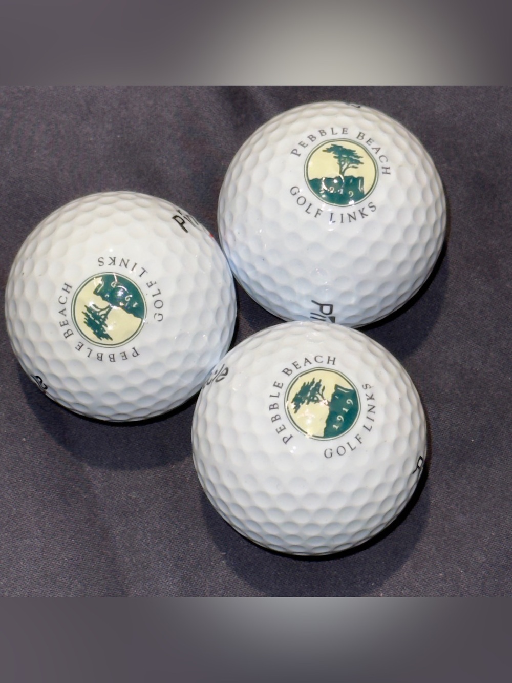 GOLF BALL LOGO   3 Pebble Beach  Golf Links  Pinnacle, Pebble Beach , CA